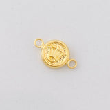 Charm Corona Textured 0.3g / 1/2 in Yellow Gold 18K