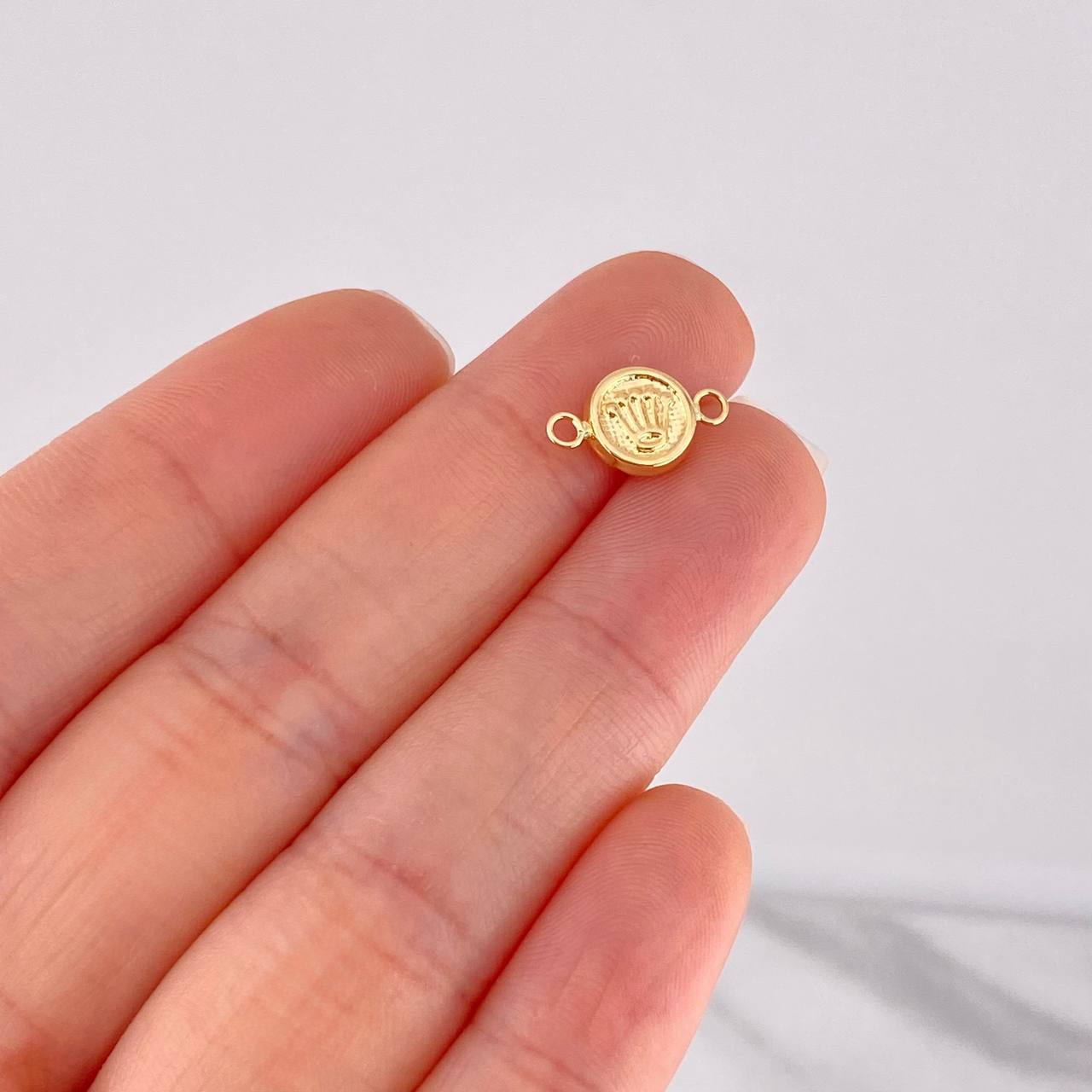 Herraje Corona Texturizado 0.3g / 1/2 in Oro Amarillo 18K