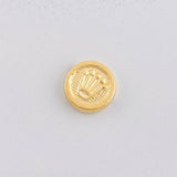 Charm Crown Textured 0.25g / 1/4 in 18K Yellow Gold