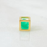 Dije Cubo Esmeralda 72pts 0.7gr / 6mm Oro Amarillo 18K ©