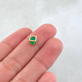 Dije Cubo Esmeralda 72pts 0.7gr / 6mm Oro Amarillo 18K ©