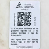 Emerald Cube Pendant 70pts 0.65gr / 1/4 in / 18K Gold