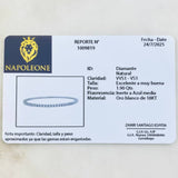 Pulso Tennis Articulado Diamantes 1.90 Qts 8.3gr / 7 in / Oro Blanco 18K ©