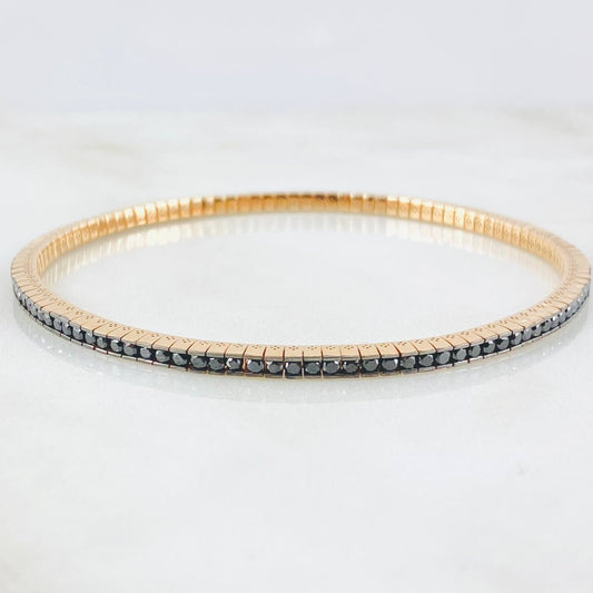 Pulso Tennis Articulado Diamantes 3 Qts 11.25gr / 8 3/4 in / Oro Rosa 18K ©