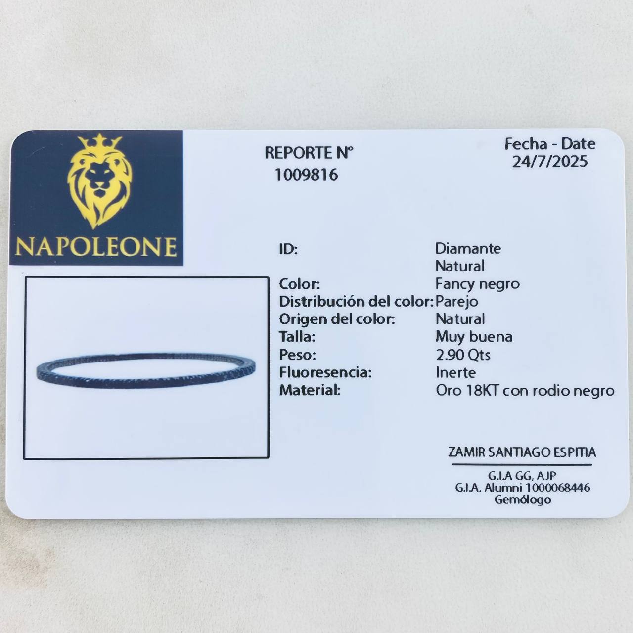 Pulso Tennis Articulado Diamantes 2.90 Qts 9.7gr / 7 in / Oro Amarillo 18K ©