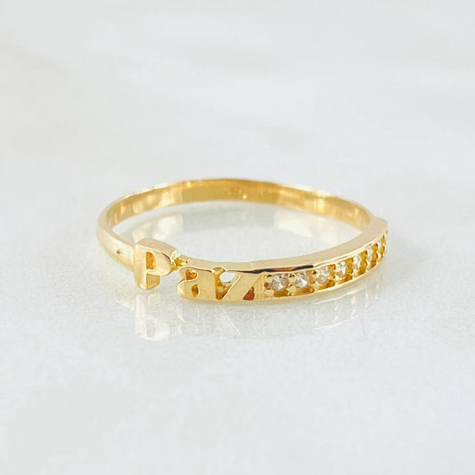 Peace Ring 1.4gr / Size 6 1/2 / 18K Gold ©