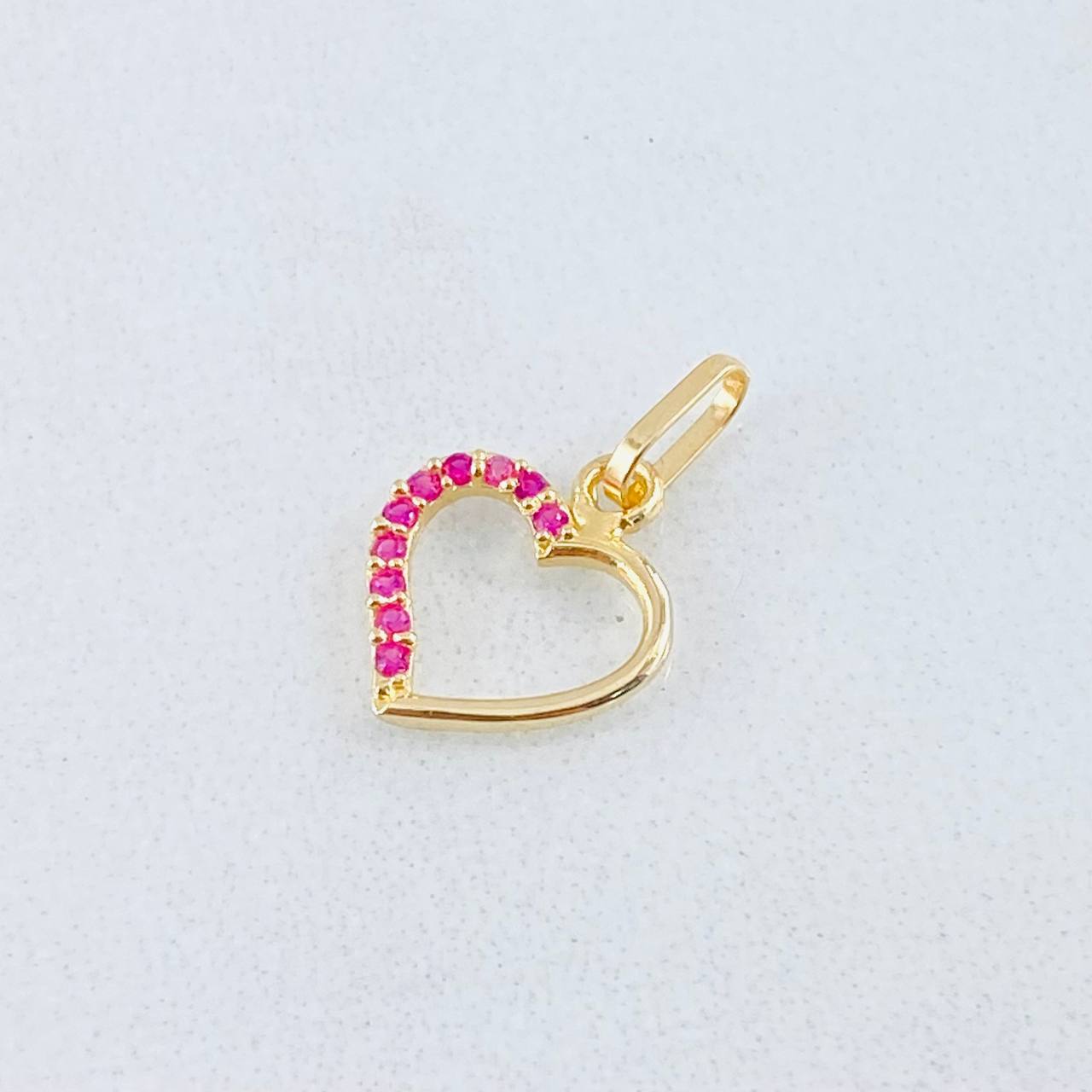 Dije Silueta Corazón 0.35gr / 1/2 in / Oro Amarillo 18K