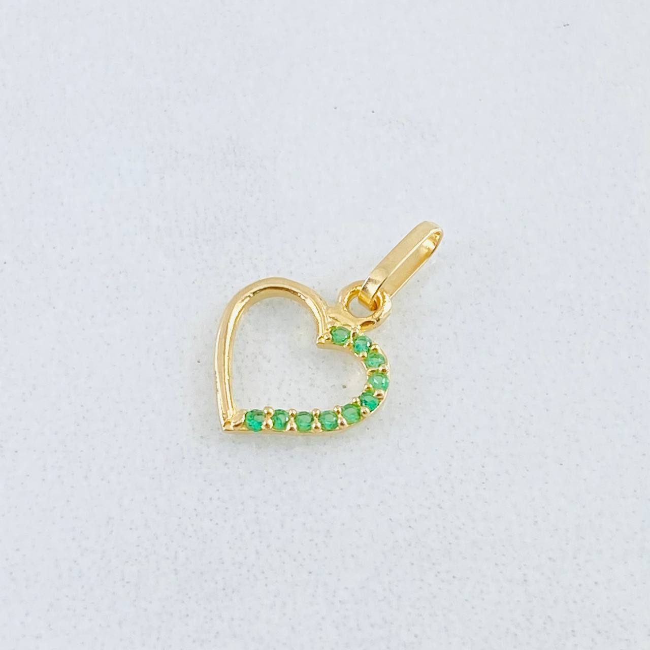 Dije Silueta Corazón 0.3gr / 1/2 in / Oro Amarillo 18K