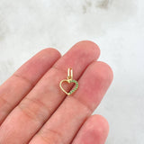 Dije Silueta Corazón 0.3gr / 1/2 in / Oro Amarillo 18K