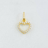 Dije Silueta Corazón Tupido 0.4gr / 1/2 in / Oro Amarillo 18K