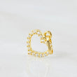 Dije Silueta Corazón Tupido 0.4gr / 1/2 in / Oro Amarillo 18K