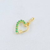 Dije Corazón Estrella 0.3gr / 1/2 in / Oro Amarillo 18K