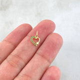 Dije Corazón Estrella 0.3gr / 1/2 in / Oro Amarillo 18K