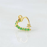 Dije Corazón Estrella 0.3gr / 1/2 in / Oro Amarillo 18K