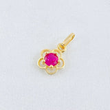 Dije Flor  0.4gr / 1/2 in / Oro Amarillo 18K