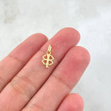 Dije Trebol Silueta 0.35gr / 1/2 in / Oro Amarillo 18K