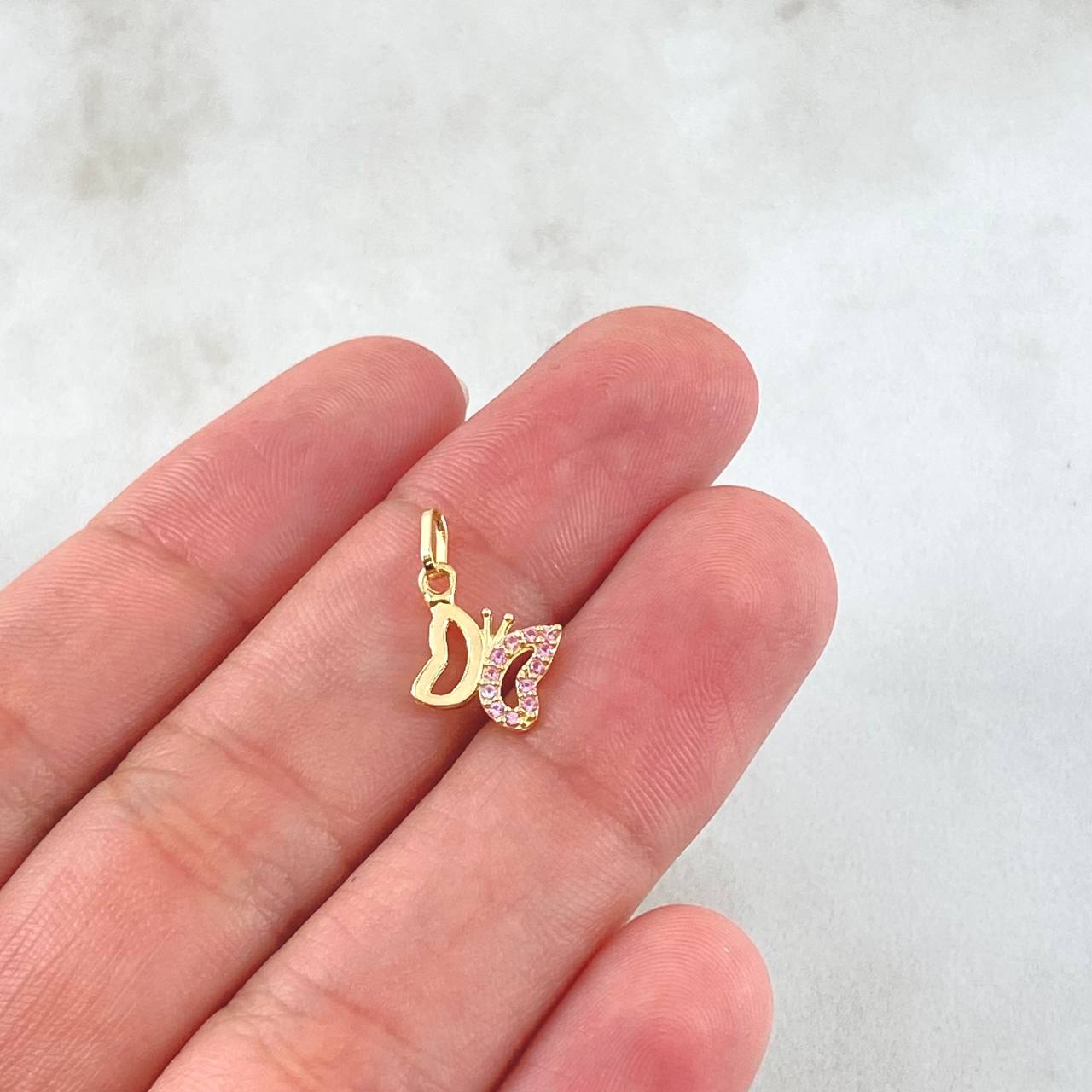 Dije Silueta Mariposa 0.5gr / 3/4 in / Oro Amarillo 18K