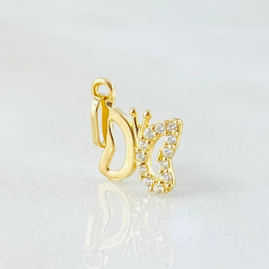 Butterfly Silhouette Pendant 0.55gr / 3/4 in / 18K Gold