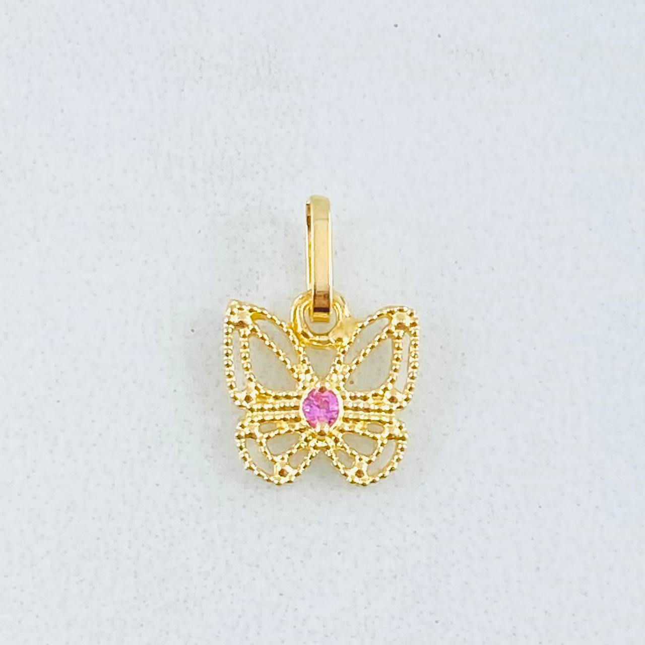 Dije Mariposa Filigrana 0.4gr / 1/2 in / Oro Amarillo 18K
