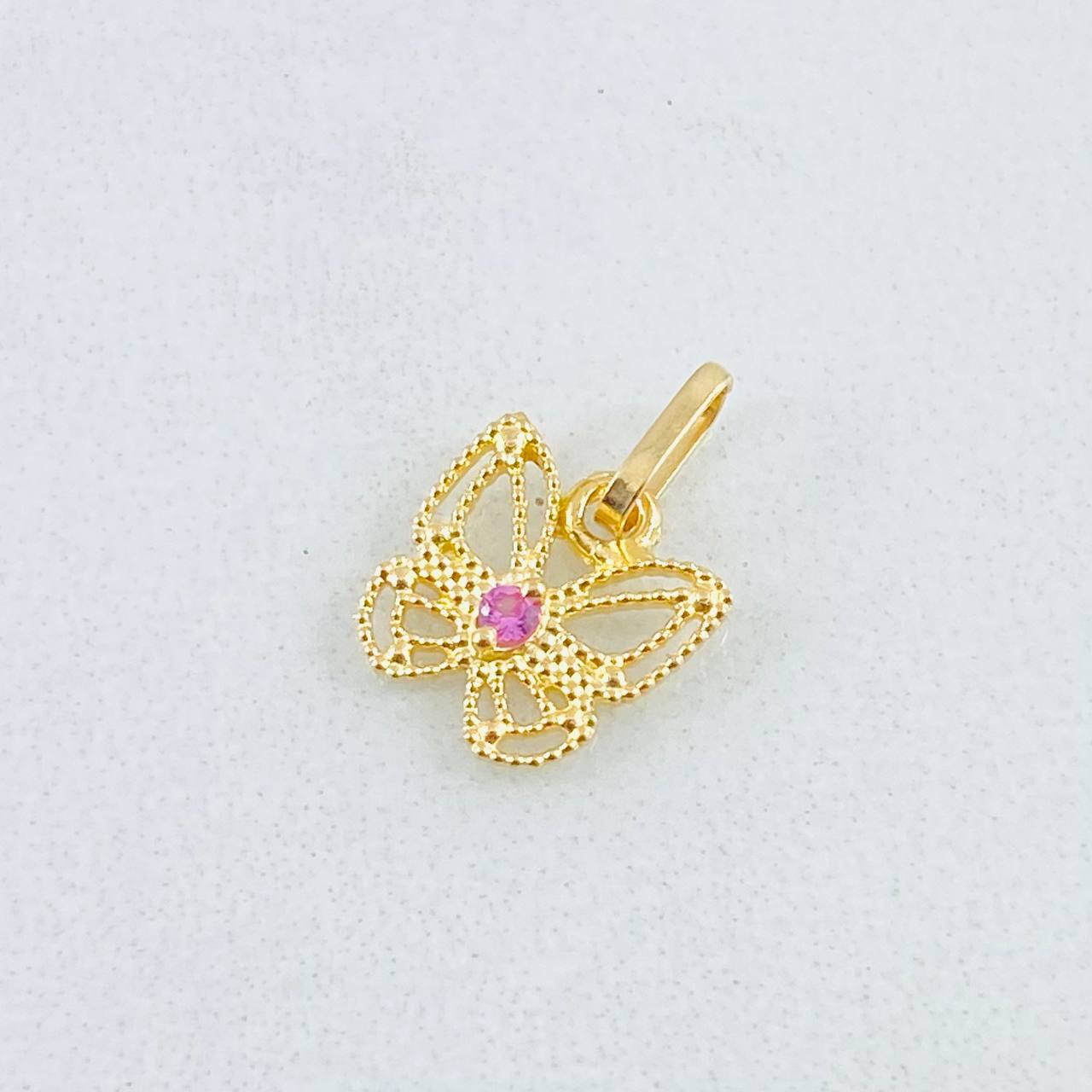 Dije Mariposa Filigrana 0.4gr / 1/2 in / Oro Amarillo 18K