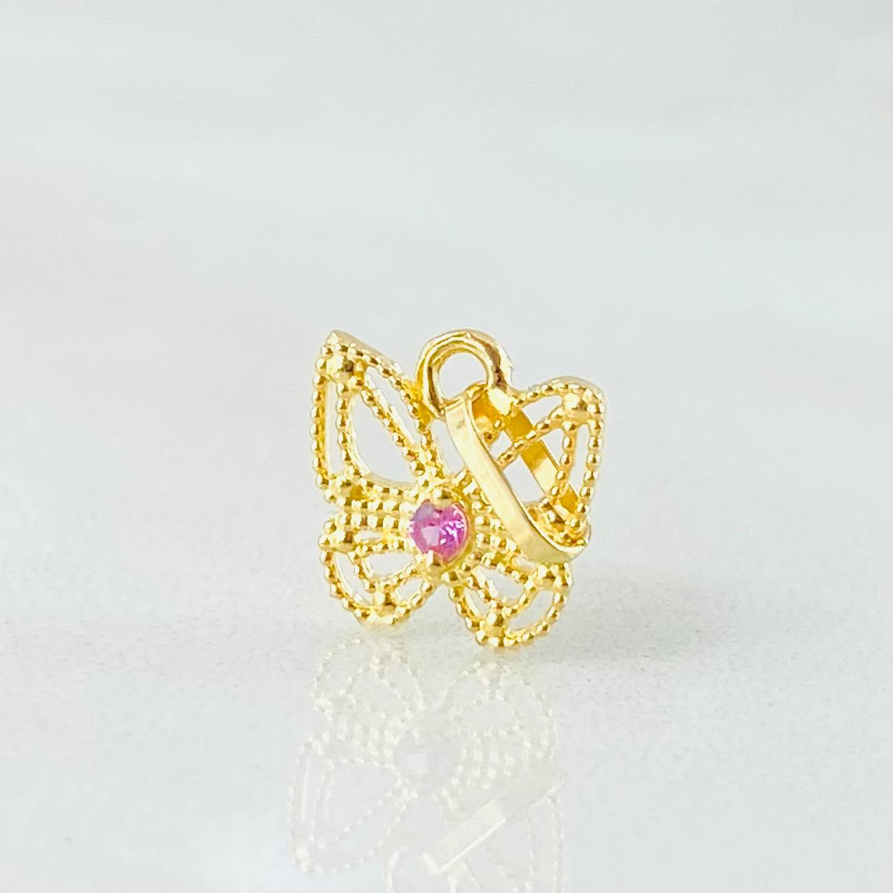Dije Mariposa Filigrana 0.4gr / 1/2 in / Oro Amarillo 18K