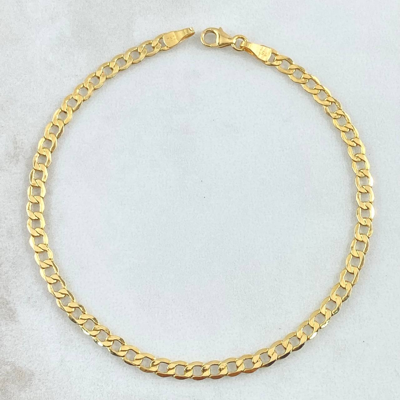 Cuban Links Bracelet 2.15gr / 19cm / 3.4mm Yellow Gold +1 18K