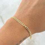Pulso Cubano 2.3gr / 20cm / 3.4mm Oro Amarillo +1 18K