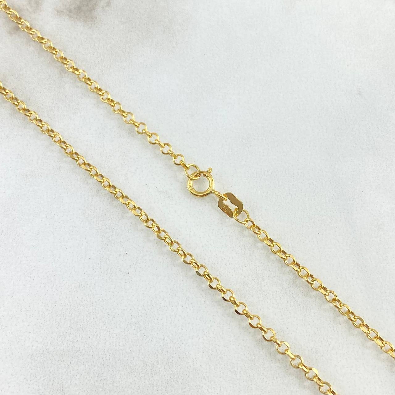 Cadena Roll - On 2.1gr / 45cm / 2mm Yellow Gold +3 18K ©