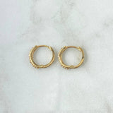 Candongas Carril 1.55gr / Circones Blancos Oro Amarillo 18K *