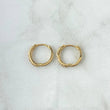 Hoop Earrings Track 1.5gr / White Zircons 18K Yellow Gold *