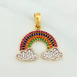 Pendant Rainbow 2.45 g / 1 in Two Golds Yellow White 18K