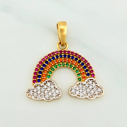 Dije Arcoiris 2.45 g / 1 in Dos Oros Amarillo Blanco 18K