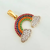 Pendant Rainbow 2.45 g / 1 in Two Golds Yellow White 18K