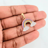 Pendant Rainbow 2.45 g / 1 in Two Golds Yellow White 18K
