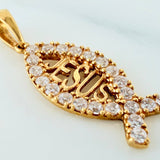Pendant Jesus 1.1 g / 1 in Yellow Gold 18K