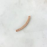 Charm 3gr / 4cm / 3.5mm White Zircons Rose Gold