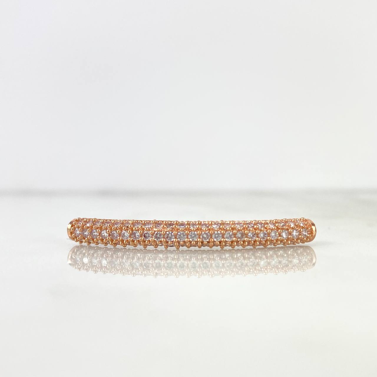 Charm 3gr / 4cm / 3.5mm White Zircons Rose Gold