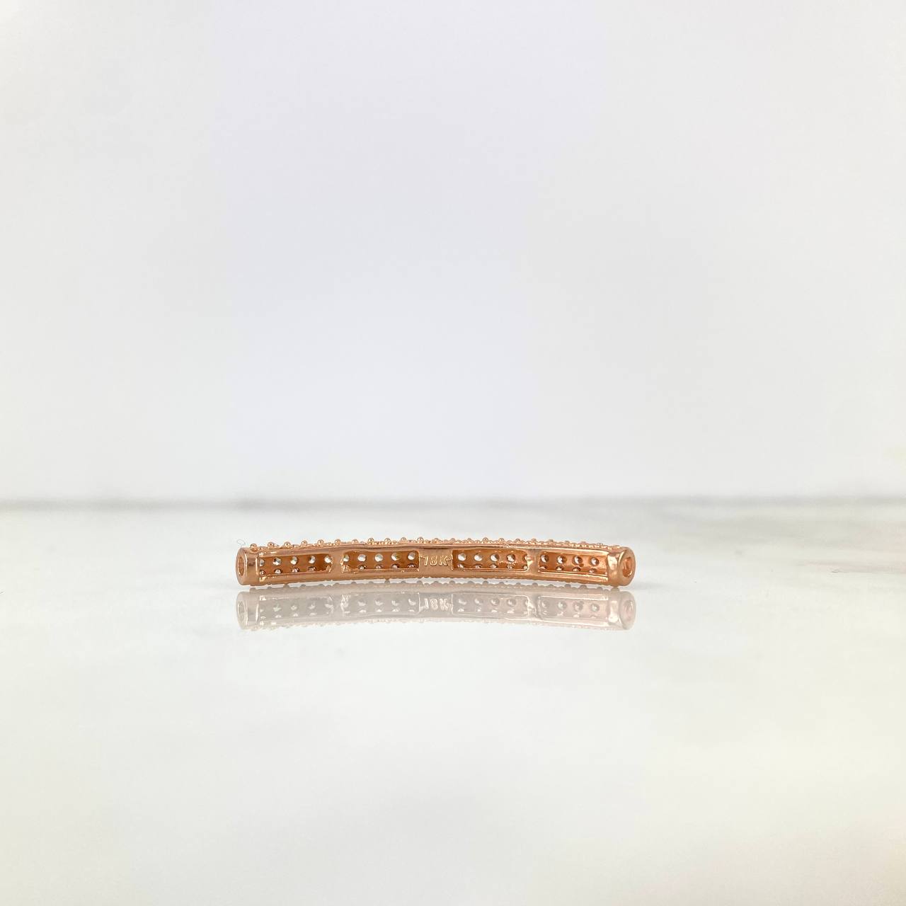 Charm 3gr / 4cm / 3.5mm White Zircons Rose Gold