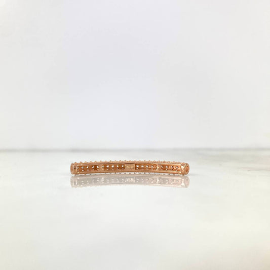 Charm 3gr / 4cm / 3.5mm White Zircons Rose Gold