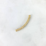 Charm 2.9gr / 4cm / 3.5mm White Zircons Yellow Gold