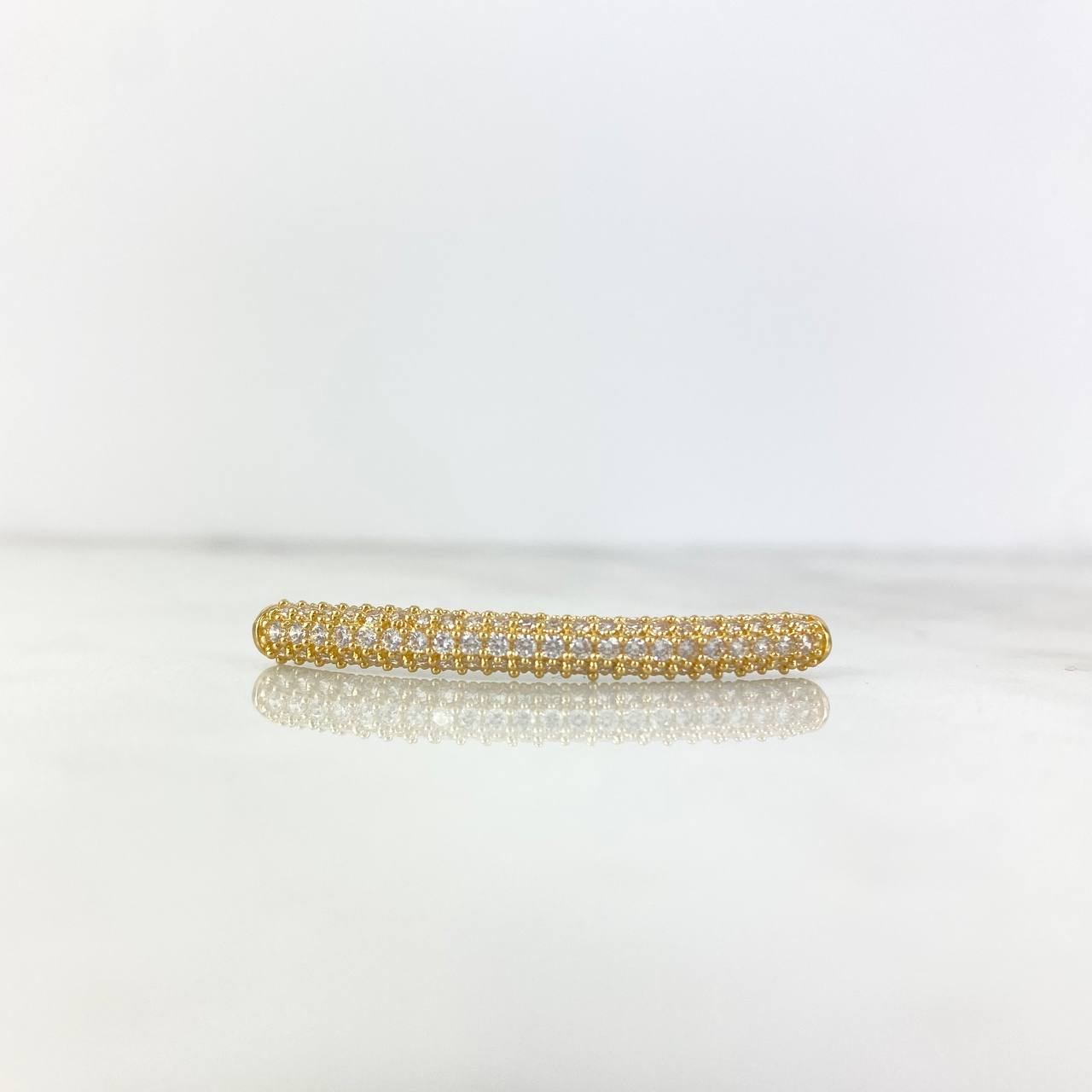 Charm 2.9gr / 4cm / 3.5mm White Zircons Yellow Gold