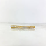 Charm  Tubular  3gr / 3.5cm / White Zircons 18K Yellow Gold *