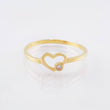 Anillo Corazon Silueta 1.35gr / T7 3/4 / Oro Amarillo 18K