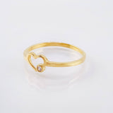Anillo Corazon Silueta 1.35gr / T7 3/4 / Oro Amarillo 18K