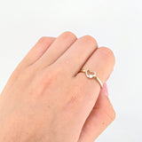 Anillo Corazon Silueta 1.35gr / T7 3/4 / Oro Amarillo 18K
