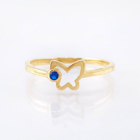 Butterfly Silhouette Ring 1.3gr / T5 3/4 / Yellow Gold 18K