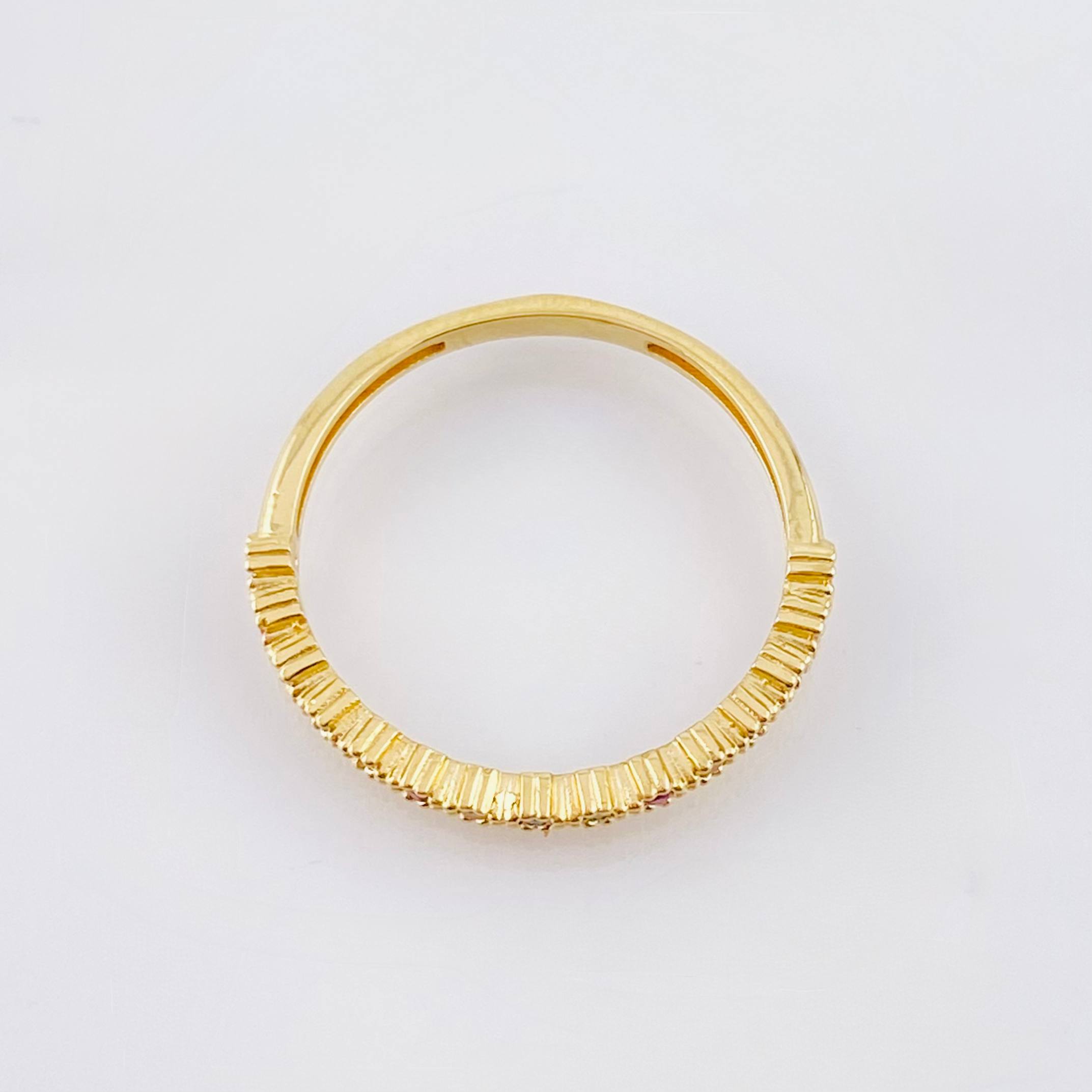 Anillo Ola Carril 1.8gr / T7 1/2 / Oro Amarillo 18K *