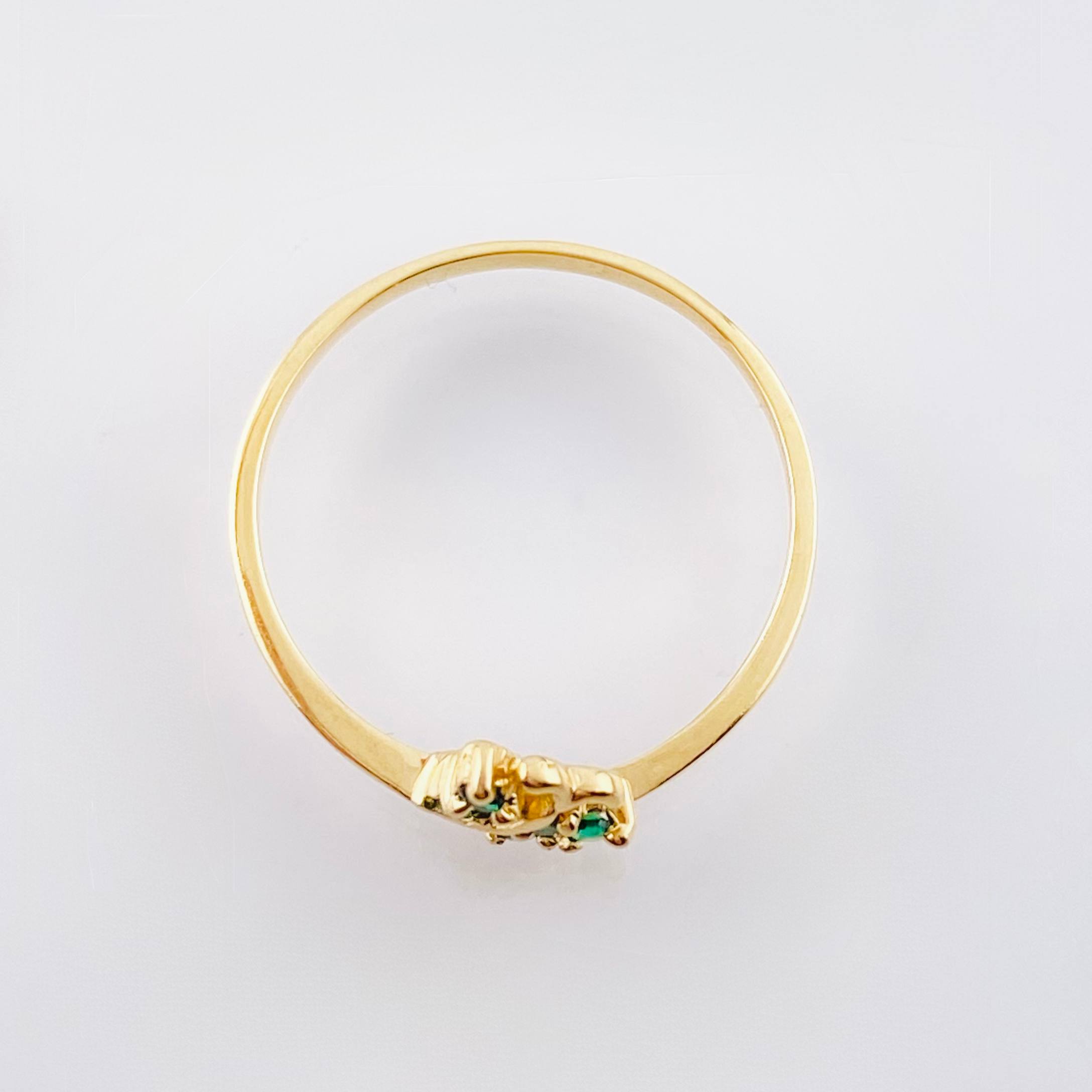 Anillo Mariposa 1.5gr / T7 1/2 / Oro Amarillo 18K *