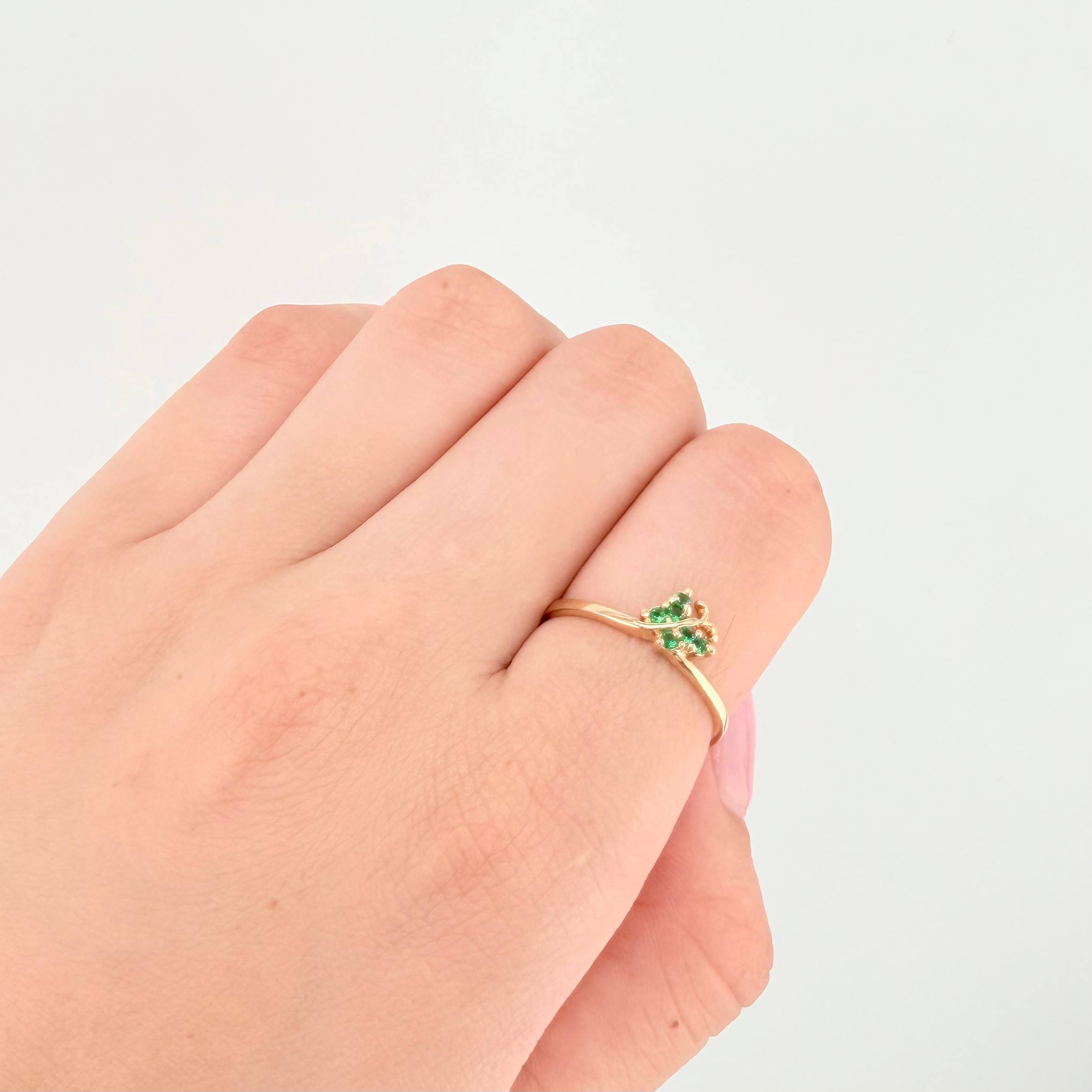 Anillo Mariposa 1.5gr / T7 1/2 / Oro Amarillo 18K *