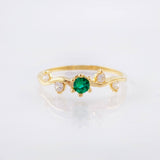 Anillo Hoja Hiedra 1.2gr / T6 / Oro Amarillo 18K *